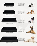 KSIIA Orthopedic Dog Bed for Medium Dogs with Waterproof Lining,Black,29x18 | Deluxe Soft Plush Dog Crate Bed, Washable Pet Mat with Removable Cover & Egg Crate Foam for Medium Dogs Sleeping & Relaxing