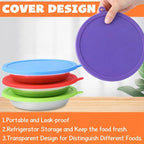 Patelai Stainless Steel Dog Bowls with Silicone Lids for 1.9 Cups Portable Food and Water Dishes for Pets Sealable Containers for 6.3" for Cats & Small Dogs(8 Pcs,Red,Blue,Green,Purple)