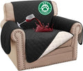 Turquoize 100% Waterproof Sofa Covers Chair Cover Slipcover Couch Protector Triple Non-Slip Sofa Slipcover for 1 Cushion Furniture Protector for Pets, Kids,Dog (Chair 23", Black)