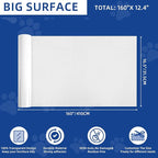 TOOSOFt Anti Cat Scratch Furniture Protector Clear Thicken Vinyl 160"x12.4" | Couch Protector from Cat Claws Thicken - Single Sided Sticky Flexible Dog Tape for Furniture, for Couch Corner Door Walls Bed