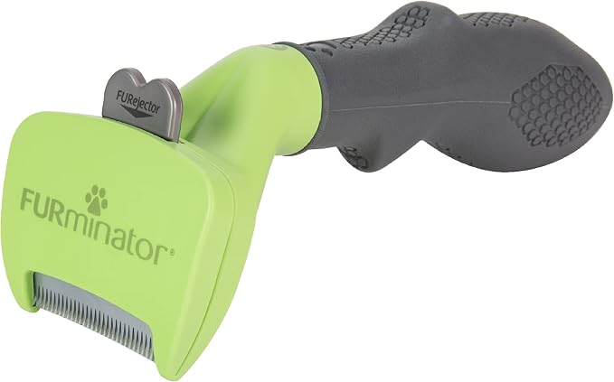 FURminator Small Dog Undercoat deShedding Tool for Short Hair | Reduces Loose Hair From Shedding, Easy Clean-Up, For Dogs Less Than 25 lbs, Use Weekly, Ergonomic Handle For Comfort