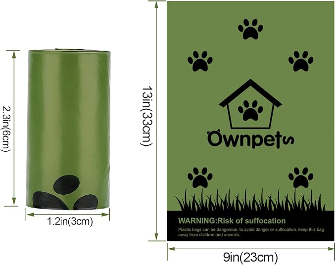 Ownpets Ultra Thick Lavender-Scented Dog Waste Bags, Leak-proof Large Pet Poop Bags for Dogs, 150 Count | Large 0.7lb capacity for big dogs, Extra strong HDPE material, Fits all dispenser, Odor maskings