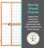 Toddleroo by North States - Extra-Wide Wire Mesh Wooden Baby Gate: Pressure Mounted Baby Gate for Doorways - Adjustable 29.5 to 50 Inches Wide - 31 Inches Tall