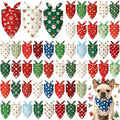 Preboun 50 Pcs Chriastmas Paw Print Dog Bandanas Bulk, Xmas Party by Preboun