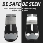 Dog Boots for Large Dogs, Medium Dog Boots & Paw Protectors for Hardwood Floors, Outdoor Dog Booties for Hot Pavement Winter Snow Hiking, Dog Shoes with Reflective Strips