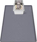 Cat Litter Mat for Litter Box 34"x22" Large Silicone Mat, Dark Grey | Waterproof Non-Slip Litter Box Mat with Raised Edges, Cat Litter Trapping Mat for Pet, Cat Litter Rug for Floor