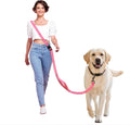 Hands Free Dog Leash,Galaxy Reflective, Crossbody Dog Leash,Pink | Galaxy Reflective • Crossbody Carry • Soft Velvet Handles • Stylish Design