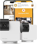 Petcube Cam 360 (2-Pack) – Wi-Fi Pan-Tilt Pet Security Camera with App | 1080p HD video, 360° rotation, night vision, AI alerts for dog, cat & home monitoring. Includes 2 cameras