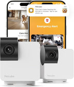 Petcube Cam 360 (2-Pack) – Wi-Fi Pan-Tilt Pet Security Camera with App | 1080p HD video, 360° rotation, night vision, AI alerts for dog, cat & home monitoring. Includes 2 cameras