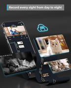 Security Camera 2K, blurams Baby Monitor Dog Camera 360-degree for Home Security w/Smart Motion Tracking, Phone App, IR Night Vision, Siren, Works with Alexa & Google Assistant & IFTTT, 2-Way Audio