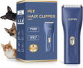 Dog Grooming Kit Clipper for Thick Coat | Low Noise, Cordless Cat Hair Trimmer, Rechargeable Shaver Pet Grooming Tools