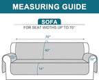 Turquoize 100% Waterproof Couch Covers for 3 Cushion Sofa Pet Friendly Cover for Dogs Washable Couch Protector Triple Non-Slip Furniture Cover for Pets, Kids (Sofa 70", Khaki)