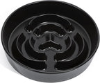 Ceramic Slow Feeder Dog Bowls 0.6 Cups for Small Fast Eaters,White | Reduces Bloating,6.02x1.38 Inch Dish For Daily Dog Meals, Maze Puzzle Slows Down Eating, Anti-Choking,9.0oz Water