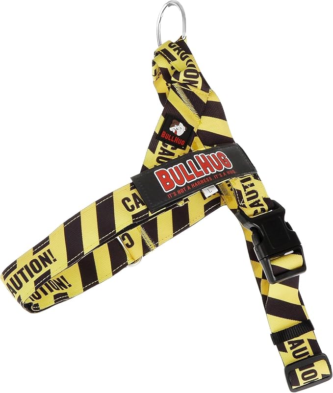 BULLHUG Adjustable Dog Harness– No Pull, No Choke – for English Bulldogs, French Bulldogs, Pugs & Broad-Chested Breeds – Easy, Safe Walks (Caution, Small)