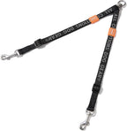 HOWGO Double Dog Leash,Tangle-Free 360 Swivel(Black, Std M-L Splitter) | Individually Adjustable Length, Coupler Leads 2 Dogs,Zinc Alloy Hooks,Durable Nylon,No-Tangle Walking,All Breeds
