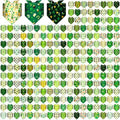 Geyoga 240 Pcs Dog Bandanas Bulk 4th of July Patriotic Pet Bandanas Adjustable Summer Triangle Dog Grooming Scarf Bibs Kerchief for Small Medium Large Cats Pet Costume(St Patricks Day) by Geyoga