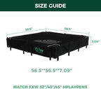 FXW Homeplus Indoor Dog Playpen with Mesh Top Cover, 45" H, 8 Panels | Calm Indoor Play Area, Cover Helps Deter Jump-Outs, for Large Dogs, Patented
