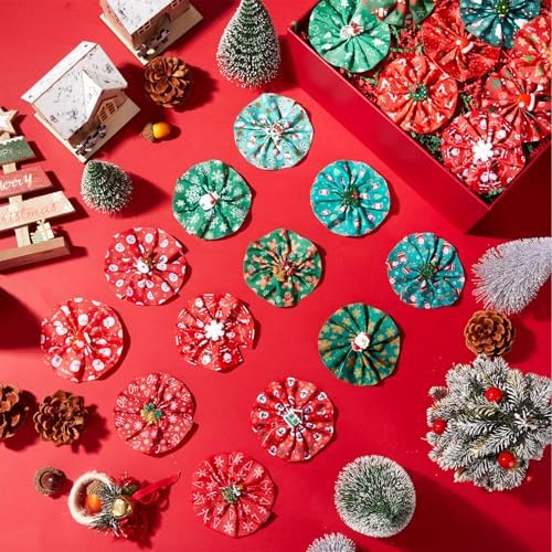 Sumind 80 Pcs Christmas Dog Collar Bows Bulk Xmas Bow Ties Flowers Charms Grooming for Small Medium Large Dogs Cats Pet Holiday Party Decoration Costume Supplies - Image 5