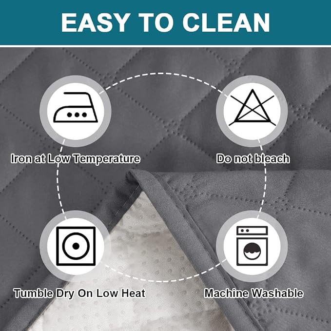 Turquoize 100% Waterproof Sofa Covers Couch Cover Sofa Cover for Dogs Couch Protector Triple Non-Slip Sofa Slipcover for 3 Cushion Couch Furniture Protector for Pets, Kids,Dog (XL Sofa 78", Gray)