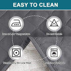Turquoize 100% Waterproof Sofa Covers Couch Cover Sofa Cover for Dogs Couch Protector Triple Non-Slip Sofa Slipcover for 3 Cushion Couch Furniture Protector for Pets, Kids,Dog (XL Sofa 78", Gray)
