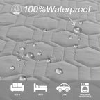 Tcksstex Waterproof and Anti-Slip Dog Bed Cover and Pet Blanket Sofa Pet Bed Mat ，car Incontinence Mattress Protectors Furniture Couch Cover for Most Cats Dogs, Pets（82x82- Light Grey）