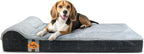 Laifug Orthopedic Dog Beds for Large Dogs,3" Memory Foam Dog Beds,Durable Water Proof Liner Removable and Washable, Nonskid Bottom,Black Grid Grey 40"x25"x5.5"