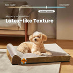 Laifug Orthopedic Dog Beds for Large Dogs,3" Memory Foam Dog Beds,Durable Water Proof Liner Removable and Washable, Nonskid Bottom, Brown 34"x22"x5.5"
