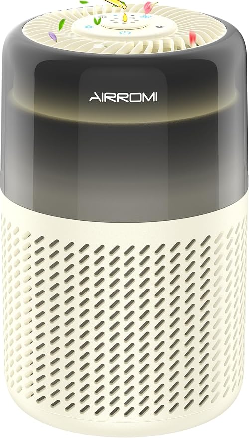 AIRROMI HEPA Air Purifier for Bedroom&Home,Pet Air Purifier for Home Pets,Removes Pet Odor,Cat Litter Smell,Dust,Smoke&Allergies,Quiet Room Air Purifier with Scents,360°Air Cleaner,A2005 Pink