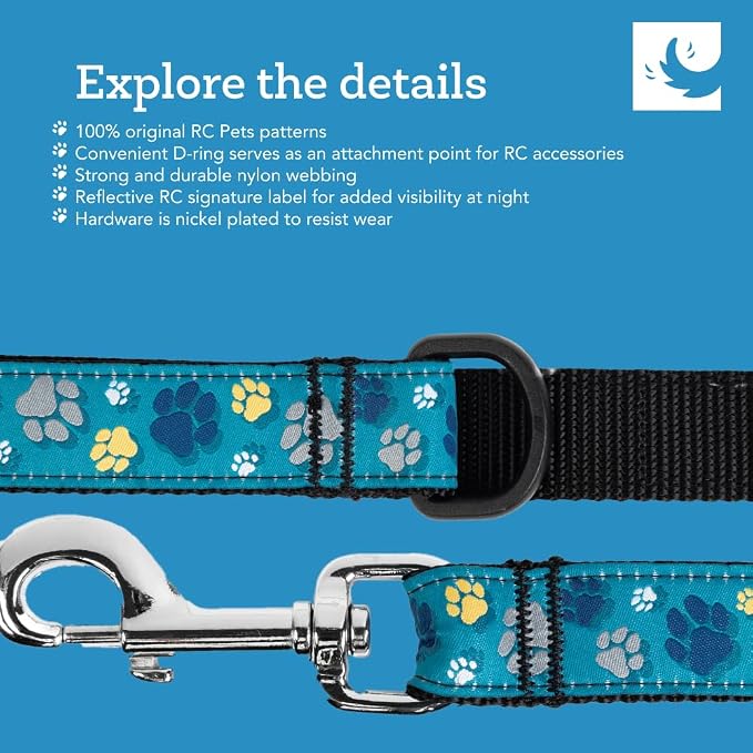 RC Pets 3/4" x 6 ft Dog Leash, Urban Woodsman