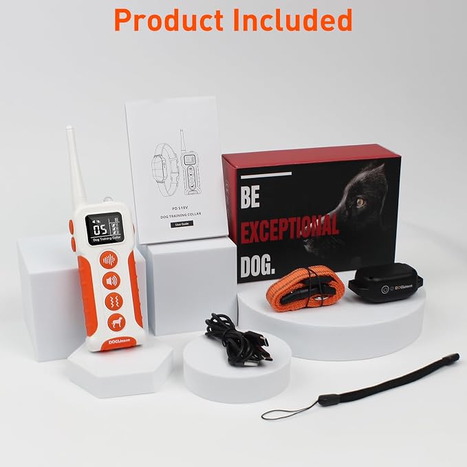 No Shock Dog Training Collar with Remote 3300ft Range | Vibrating Dog Collar, Vibration Collar for Small Medium Large Dogs, 9 Style Tones and Vibration Collar