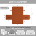 Boho Orange Loveseat Covers for 2 Cushion Couch, Water-Repellent Aztec Covers for Love Seat, Washable Quilted Couch Covers, Pet Friendly Loveseat Slipcovers (Loveseat 48", Burnt Orange)