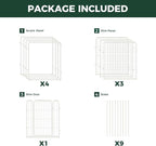 FXW AuraSpace Pro Acrylic & Wire Mesh Indoor Dog Playpen, 32" H, 8 Panels | Clear View, Heavy-duty Metal, Flexible Layouts, Easy Walk-Through, For Small & Medium Dogs, Patented