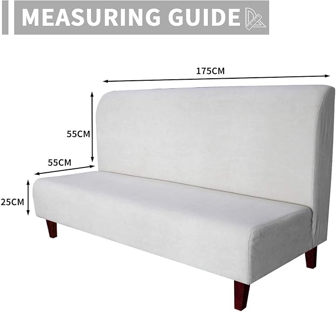 Easy-Going 100% Waterproof Futon Cover, Stretch Futon Slipcover Medium | Dual Waterproof Armless Futon Couch Cover, Leakproof Sofa Bed Furniture Protector for Kids Pets Dog Cat, Coffee