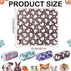 Reginary 4 Pcs Guinea Pig Fleece Cage Liners, Heart Pattern, 12 x 12 Inch - Image 2