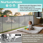 Retractable Baby Gate,Mesh Baby Gate or Mesh Dog Gate,34" Tall,Extends up to 70" Wide,Child Safety Gate for Doorways, Stairs, Hallways, Indoor or Outdoor (Gray, 70''Wide 34''Tall)