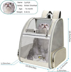 Texsens Innovative Traveler Bubble Backpack Pet Carriers for Cats and Dogs