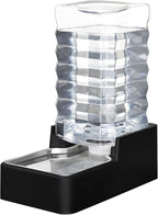 RIZZARI 10L Automatic Dog Water Dispenser with 304 Stainless Steel Bowl | Gravity-Fed Refill,Spill-Resistant,Detachable for Cleaning,Stable Anti-Tip Base,Food-Grade Materials,for Daily Hydration