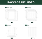 FXW AuraSpace Pro Acrylic & Wire Mesh Indoor Dog Playpen, 24" H, 10 Panels | Clear View, Heavy-duty Metal, Flexible Layouts, Easy Walk-Through, For Puppies & Small Dogs, Patented
