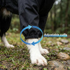 Dog Raincoat for Medium Large Dogs,rain Jacket Coat, Full Leg Coverage Waterproof Rain Suit with Detachable Hood & Tail, Reflective Strips, Snag-Free Top Zipper (Black for Boy, XX-Small)
