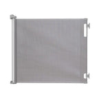 Retractable Baby Gate Perma Child Safety 41" Tall x 71” Wide, Mesh, for Stairs, Doorways, Dogs, Pets, Indoor, Outdoor, One-Handed Operation, Locking, Easy Install, Hardware Mount, Gray