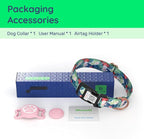 Airtag Dog Collar,with Waterproof airtag Holder，Original Stylish Cute Pattern Design.QR Code ID Buckle，Comfortable Soft Cotton for Small Medium Large Dogs