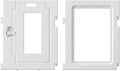 Clear Acrylic Dog Playpen 2 PCS, 2 Panels, Includes 1 Gate & 1 Panel, White
