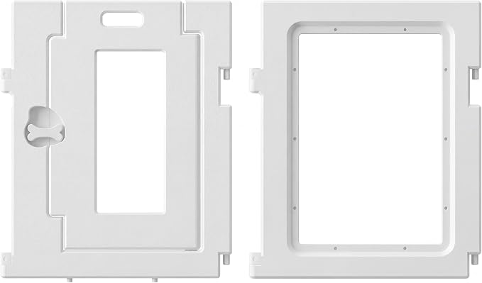 Clear Acrylic Dog Playpen 2 PCS, 2 Panels, Includes 1 Gate & 1 Panel, White