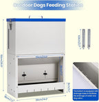 22lbs Gravity Dog Feeder - Automatic Dog Feeder Large Breed | Dog Food Dispenser,Adjustable Feeding Speed,Two Installation Method,Solid Material, Viewing Window Design,for Cat Dog