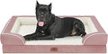 Comfort Expression Orthopedic Dog Bed for Extra Large Dogs 53x42 Inch, Waterproof Supportive Egg Crate Foam XXL Pet Bed with Removable Bolsters, Dog Couch with Washable Cover & Non-Slip Bottom, Pink | Waterproof Dog Couch Bed with Washable Cover & Non-...