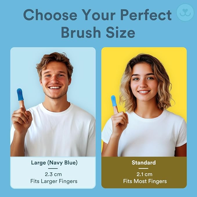Jasper Dog Toothbrush, 360° Finger Toothbrush for Dogs, Multicolor 4-Pack | 12x More Bristles, Teeth Cleaning Kit for Small & Large Pets, Toothpaste Not Included, Fights Bad Breath, Extra Soft Silicone