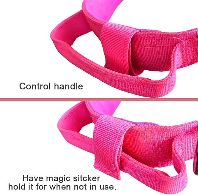 Tactical Dog Collar and Leash Set for Large Dogs with Control Handle,Pink | 1000D Heavy-Duty Nylon Fabric,Quick-Release Metal Buckle,Adjustable Fit,Soft-Padded Webbing,D-Ring,for Training & Hiking,S