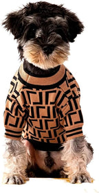 Dog Sweater for Small Dogs, Designer Dog Clothes, Luxury Furdi, Soft Knit | Designer dog clothes for small dogs with soft knit comfort, luxury styling and easy pullover fit for Yorkies in cold weather.