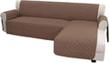 Easy-Going Reversible L-Shape Sectional Couch Cover, X-Large, Brown/Brown | Soft Sofa Slipcover For Dogs, Fits Left/Right Chaise Lounge Protector, Water Resistant Mat For Living Room
