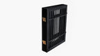 Urnporium Pet Dog Gate Freestanding, Strong Durable Folding Wooden Fence, Portable Acacia Hardwood Safety Barrier for Indoor & Outdoor Use (Black Pet Gate, 4 Panel 24" Tall)